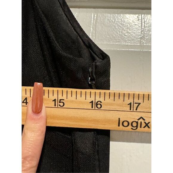 Red Valentino Beaded Embroidered Floral Appliqué Black Sleeveless Lined Dress 40 - Picture 8 of 16